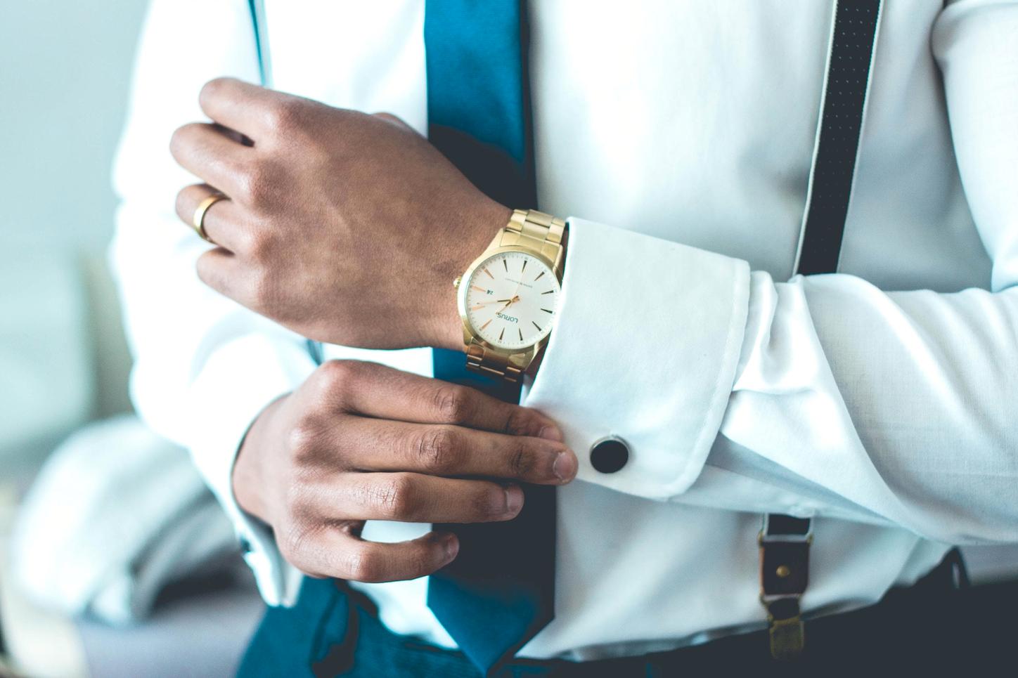 Gold Watch Cufflinks