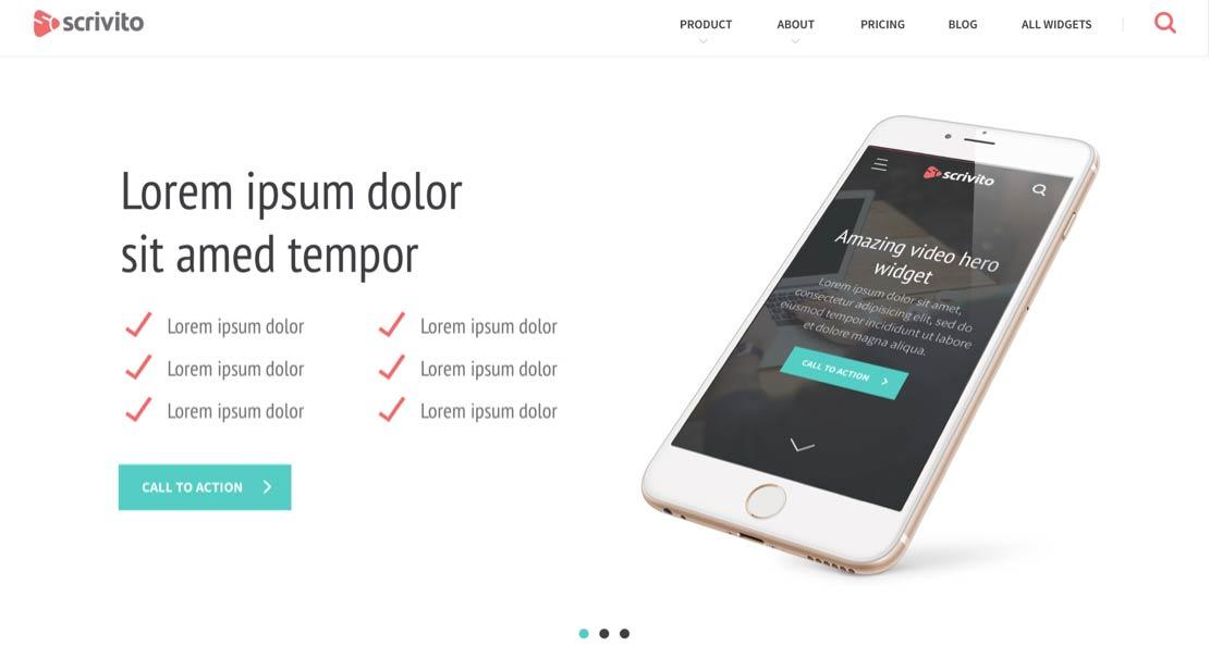 Homepage variant 2 screenshot