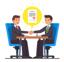 Business men making a deal