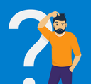 Confused man with question mark