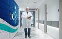 FP Smart Locker with wrap in hospital hallway