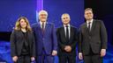 Christina Triantafyllou, PhD, an employee at Siemens Healthineers, Professor Arnd Dörfler, MD (left) and Professor Mark E. Ladd, PhD, made it to the top three for the German Future Prize 2019.