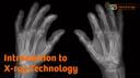 Modern X-ray image of hands.