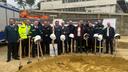 Die Verantwortlichen beim Spatenstich für das neue THW-Ortsverbandsgebäude in Pfullendorf.