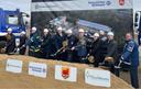 Spatenstich beim THW-Ortsverband Fallingbostel-Walsrode (von links): Lars Luderer (Beiratsmitglied Goldbeck), Sabine Hauptmeyer-Maruschke (Staatliches Baumanagement Weser-Leine), Jörg Eger (THW Landesbeauftragter HBNI), Holger Hentschel (BImA), Bundesminister der Finanzen Lars Klingbeil, MdB, Ulrich Stampa (komm. stv. THW-Ortsbeauftragter OFAL), Vizepräsident Dierk Hansen, Bürgermeisterin Helma Spöring, Landrat Jens Grote, Thomas Kolodzi (THW-Landessprecher HBNI)