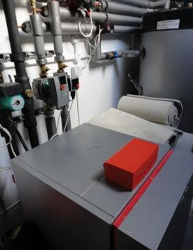 Viessmann heat pump in plant room
