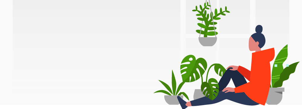 Illustration of women sitting amongst plants