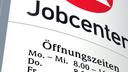 Ausschnitt Schild Jobcenter