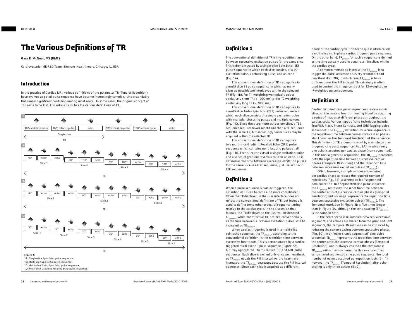 How-I-do-it: The Various Definitions of TR