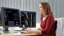 Woman in front of computer