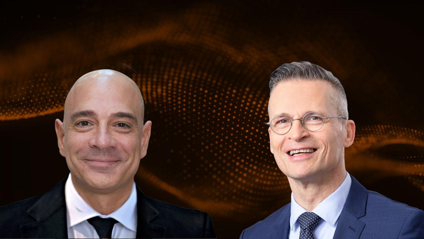 In this podcast, Zahi A. Fayad (l.) and Christoph Zindel discuss the special requirements of a teaching hospital in times of crisis.