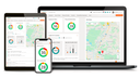 Teamplay Fleet Dashboard. Zeigt den Gerätestatus und Daten aus teamplay Fleet, auf allen Endgeräten.