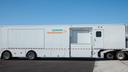Mobile pet-ct scanner trailer with Siemens Healthineers logo