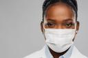 Female lab tech with mask