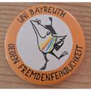 Button der Universität Bayreuth gegen Fremdenfeindlichkeit