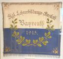 Gemalte Traditionsfahne der 1895 gegründeten Lehrerbildungsanstalt Bayreuth