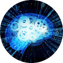 A brain visualized with  cogwheels
