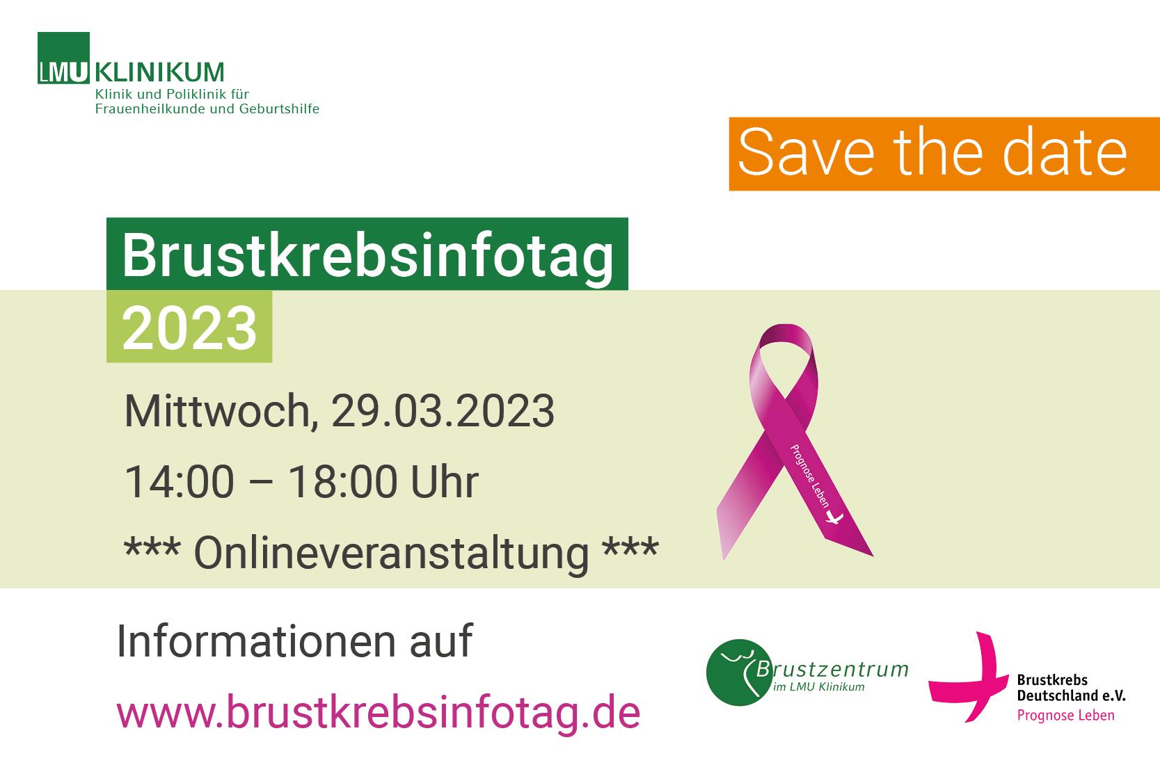 Save the Date Brustkrebsinfotag 2023