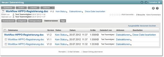 KUM-Teams Dateiversionen KUM-Teams Dateiversionen