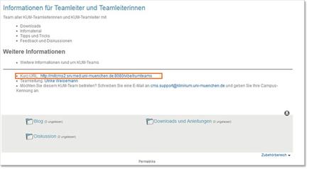 KUM Teams URL KUM-Teams URL