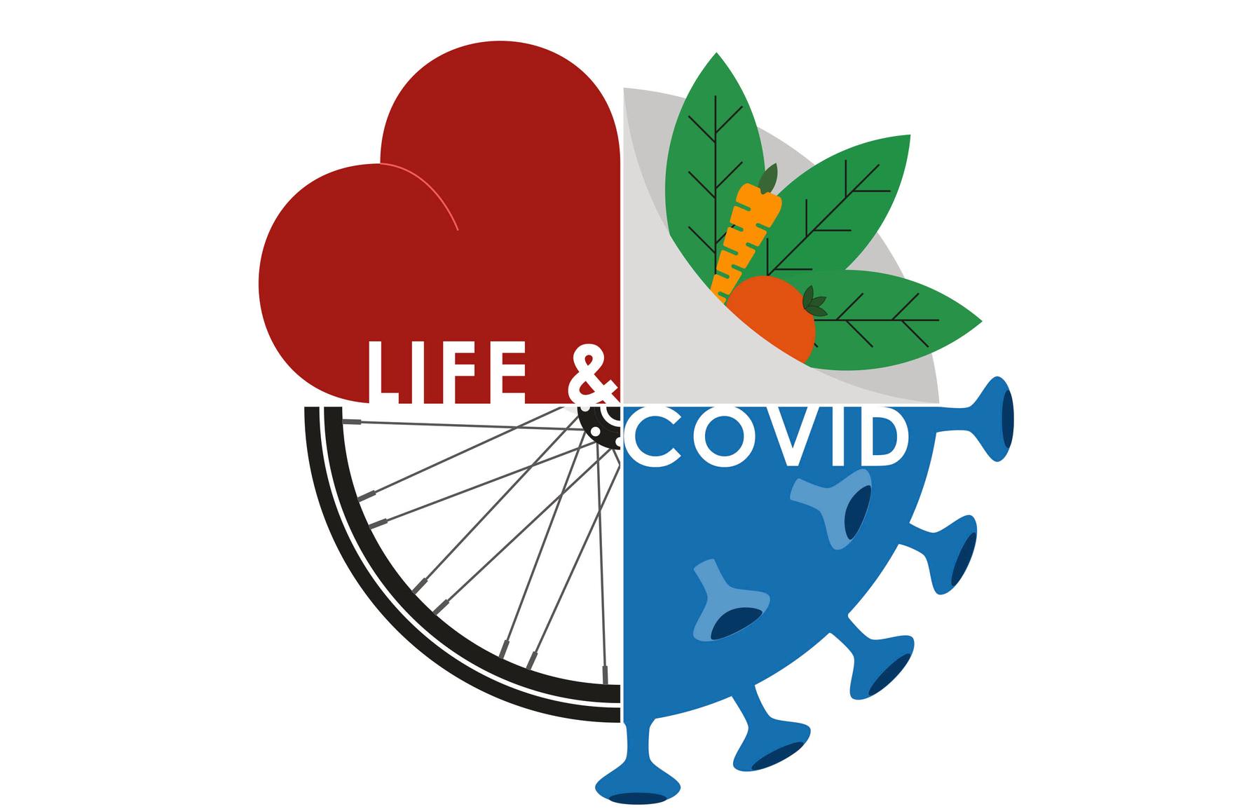Logo der Online-Studie LIFE & COVID zu Lebensstilfaktoren und Covid-19