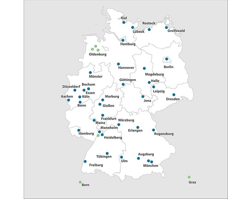 Standorte | CIOs der Deutschen Universitätskliniken