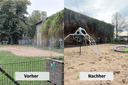 Vorher-Nachher-Bild Spielplatz Lindenplatz