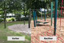 Neue Spielgeräte auf dem Spielpatz am Fütingsweg in Krefeld