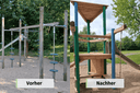 Neues Spielgerät auf dem Spielplatz Bischofstr