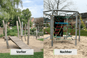 Neues Spielgerät auf dem Spielplatz an der Mündelheimer Straße in Krefeld