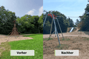 Neue Seilbahn auf dem Spielplatz Wichernstraße in Krefeld