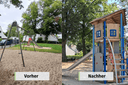 Neue Spielgeräte auf dem Spielplatz Freiheitstraße/Reichsstraße in Krefeld