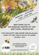 Plakat der Veranstaltung "Brettspieltag im Botanischen Garten"