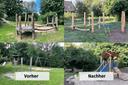 Vorher-Nachher Bild des Spielplatzes An de Dreew in Krefeld
