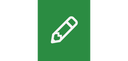 green button with pen symbol