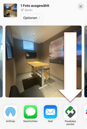 file sharing dialog with pisasales icon