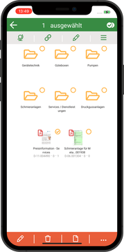 smart phone with tile view in edit mode