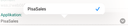text field "application" with drop down symbol