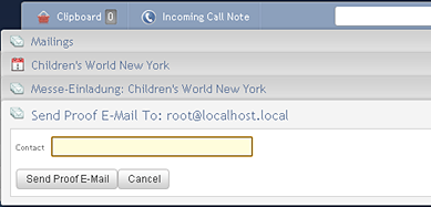 Sending a test e-mail