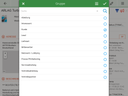 CRM GUI with contact group selection list