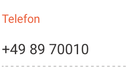 Field with telefone number