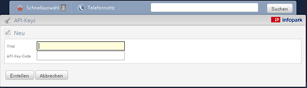 Einen API Key anlegen