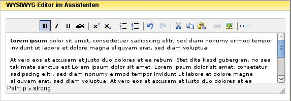 WYSIWYG-Editor