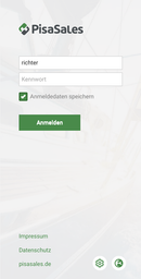CRM App Login screen