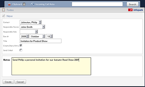 Creating a todo