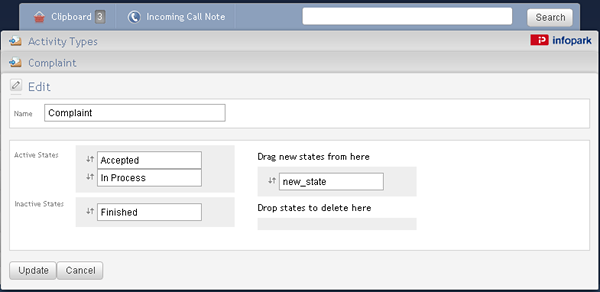 Editing activity states