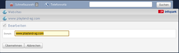 Website bearbeiten