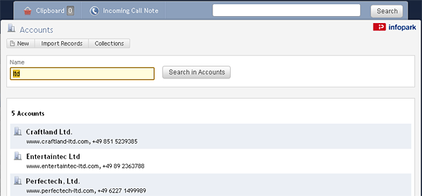 Account list