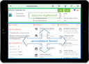 Tablet with CRM GUI for data