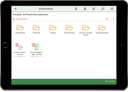 tablet with media center tile view maximized